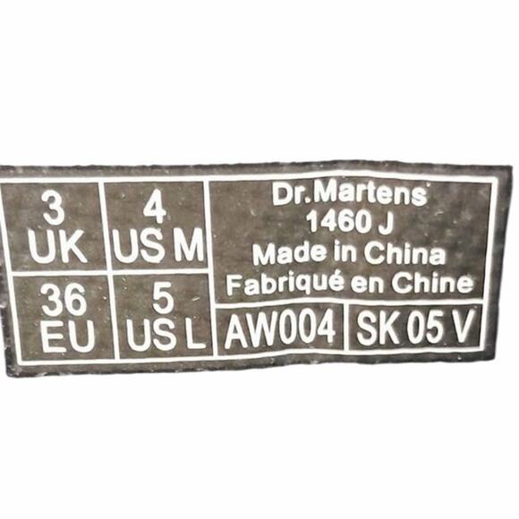 Women's Sz 5 DR. MARTENS 1460 Barely Worn Black Leather Side Zip Up Combat Boots - Picture 11 of 11